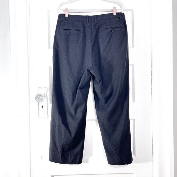 Balenciaga Pants Women 34x26 Grey Wool Cashmere Trouser Baggy Ankle High Rise - Picture 2 of 13